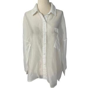 Cocobella White Button Up Shirt Women's Size Medium | 42-19